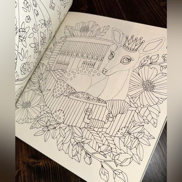 Adult Coloring Books, Set of 5 Secret Garden, Fairy Tales, Princess, Animals NEW - Picture 3 of 11